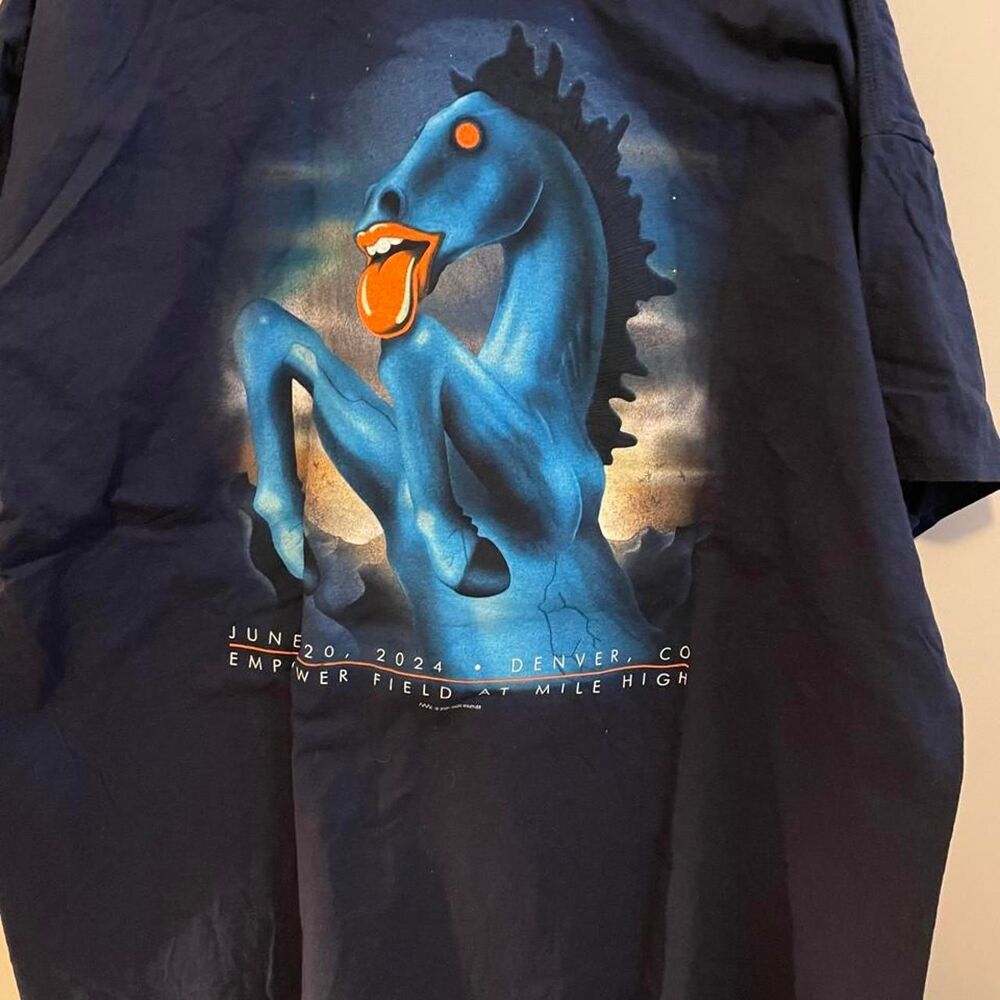 The-rolling-stones Men's Navy and Blue T-shirt